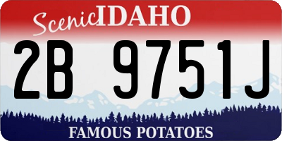 ID license plate 2B9751J