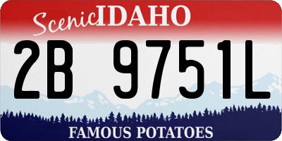 ID license plate 2B9751L
