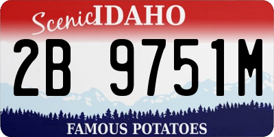 ID license plate 2B9751M