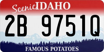 ID license plate 2B9751Q