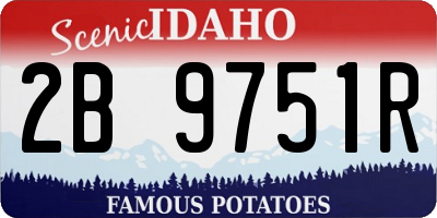 ID license plate 2B9751R