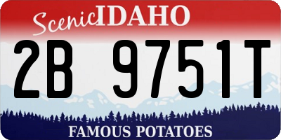 ID license plate 2B9751T