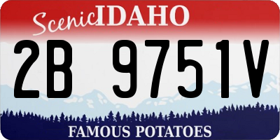 ID license plate 2B9751V