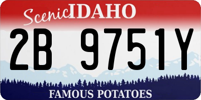 ID license plate 2B9751Y
