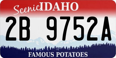 ID license plate 2B9752A
