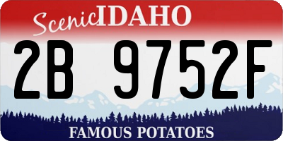 ID license plate 2B9752F