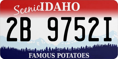 ID license plate 2B9752I