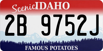 ID license plate 2B9752J
