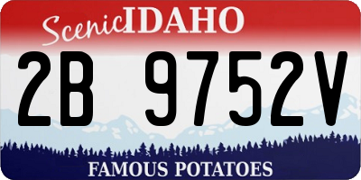 ID license plate 2B9752V