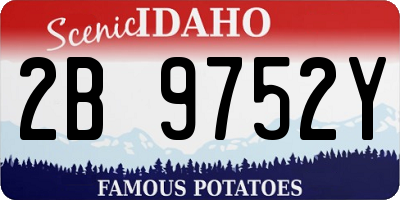 ID license plate 2B9752Y