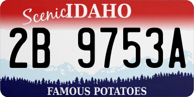 ID license plate 2B9753A