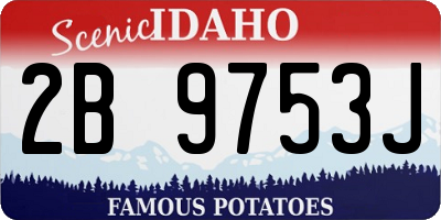 ID license plate 2B9753J