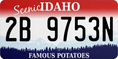 ID license plate 2B9753N
