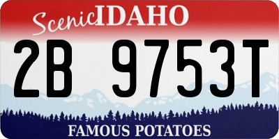 ID license plate 2B9753T
