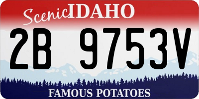 ID license plate 2B9753V