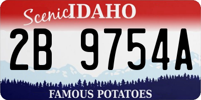 ID license plate 2B9754A