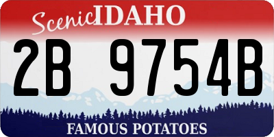 ID license plate 2B9754B