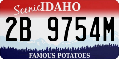 ID license plate 2B9754M