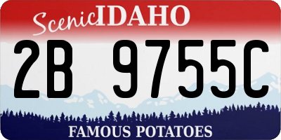 ID license plate 2B9755C