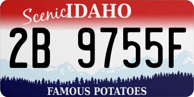 ID license plate 2B9755F