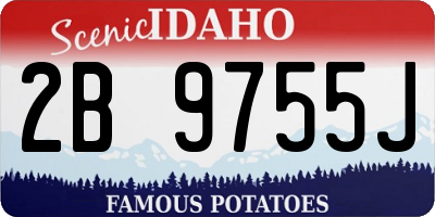 ID license plate 2B9755J