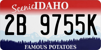 ID license plate 2B9755K
