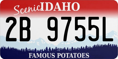 ID license plate 2B9755L