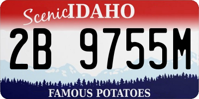 ID license plate 2B9755M