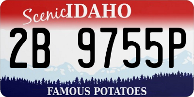 ID license plate 2B9755P