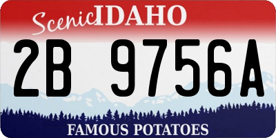 ID license plate 2B9756A