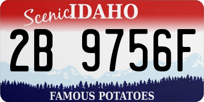 ID license plate 2B9756F
