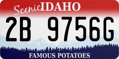 ID license plate 2B9756G
