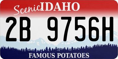ID license plate 2B9756H