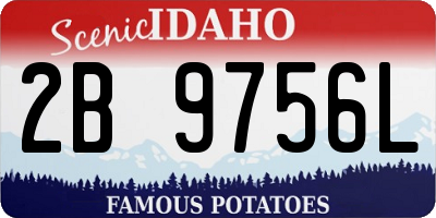 ID license plate 2B9756L