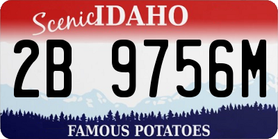 ID license plate 2B9756M