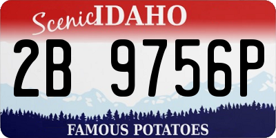 ID license plate 2B9756P