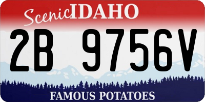 ID license plate 2B9756V