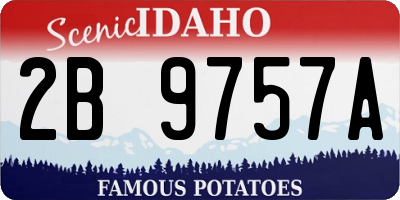 ID license plate 2B9757A