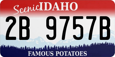 ID license plate 2B9757B