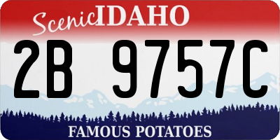ID license plate 2B9757C