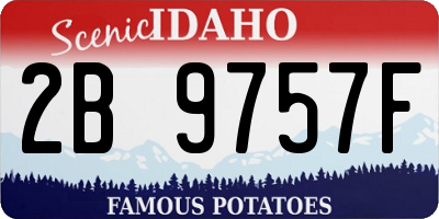 ID license plate 2B9757F