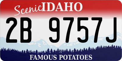 ID license plate 2B9757J