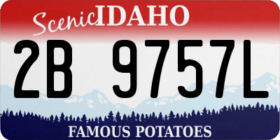 ID license plate 2B9757L