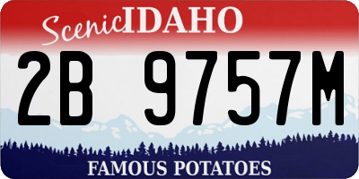 ID license plate 2B9757M