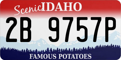 ID license plate 2B9757P