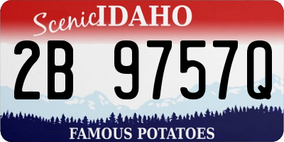 ID license plate 2B9757Q