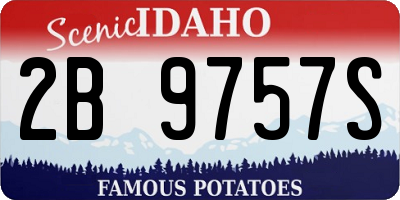 ID license plate 2B9757S
