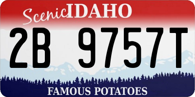 ID license plate 2B9757T