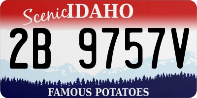 ID license plate 2B9757V