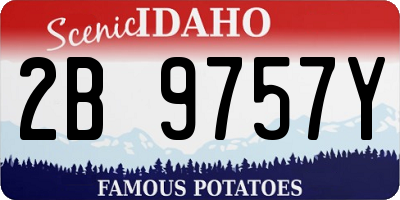 ID license plate 2B9757Y